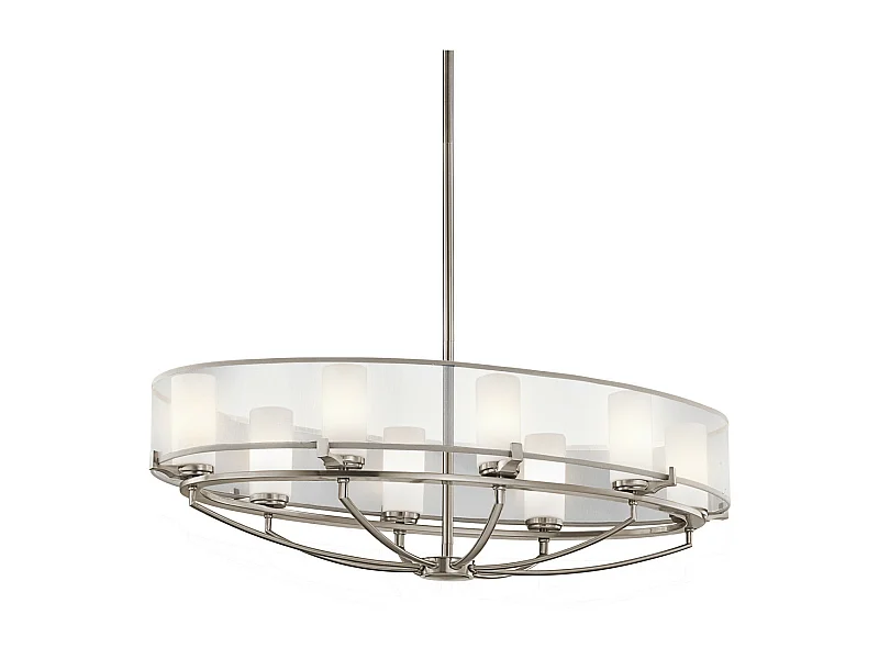 Elstead Saldana - Lampadario multibraccio a 8 luci con finitura classica in peltro, G9