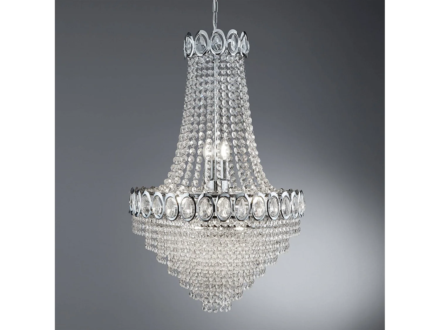 Searchlight Louis Philipe - Lampadario a 11 luci con finitura cromata, E14