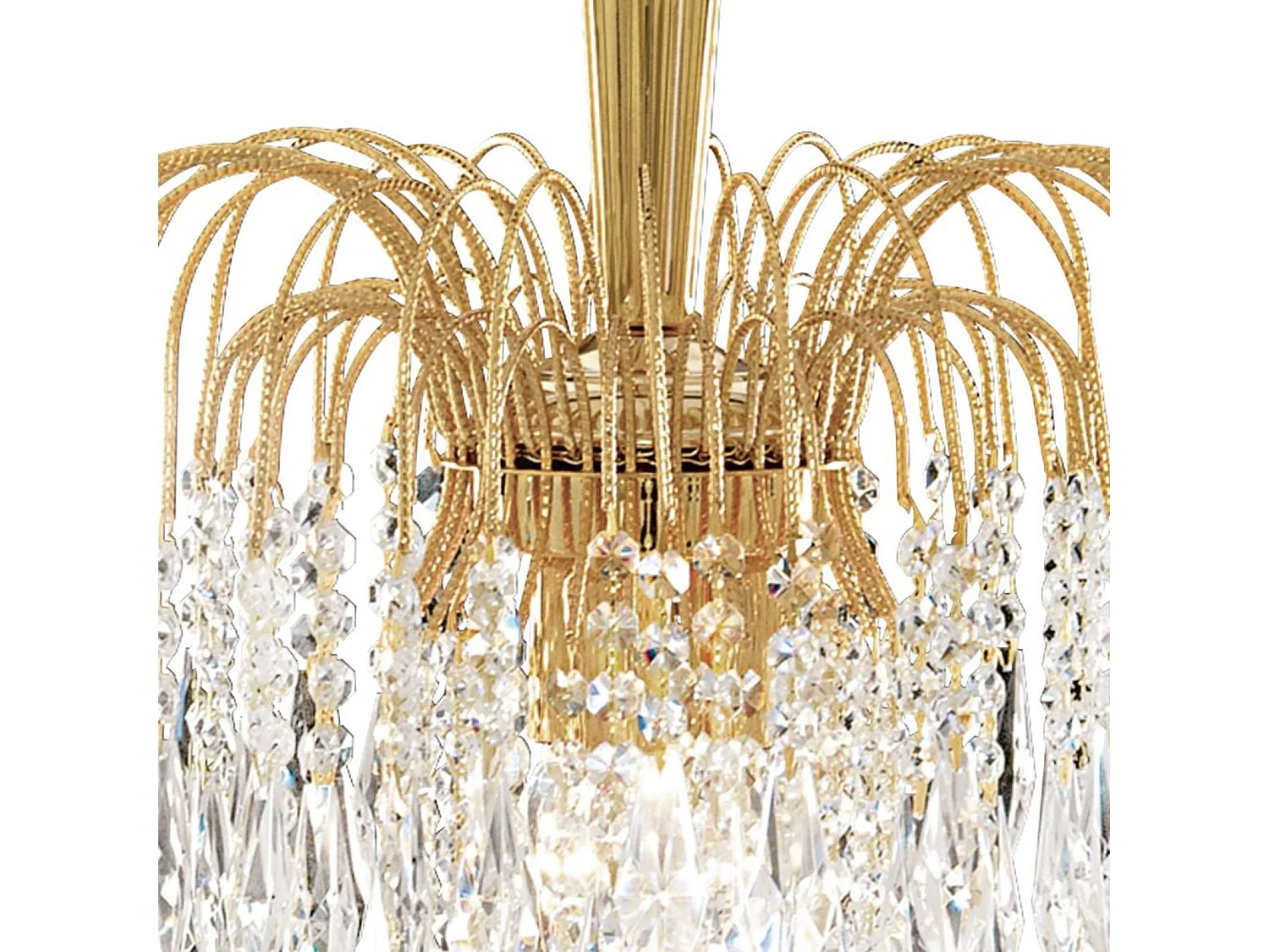 Searchlicht Waterfall - Kristallleuchter 3 licht Gold Finish, E14