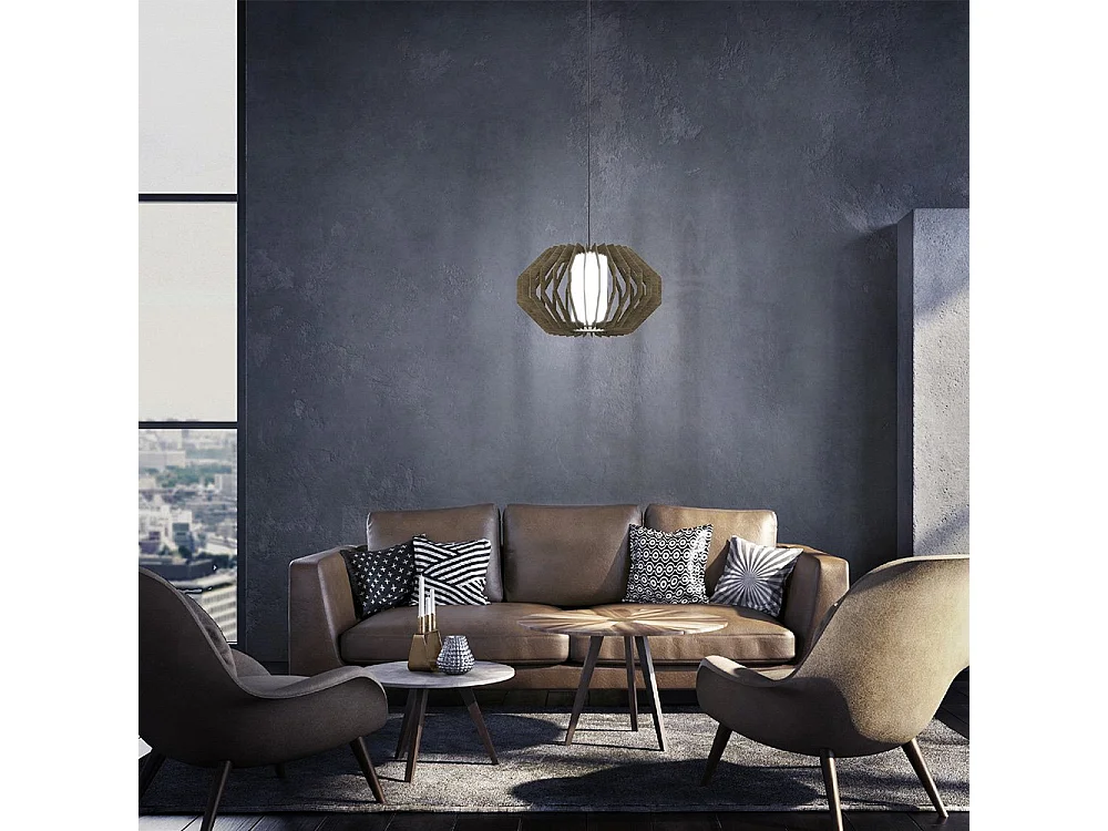 Lampadario Contemporaneo Rusticaria 1 Luce Acciaio Nero