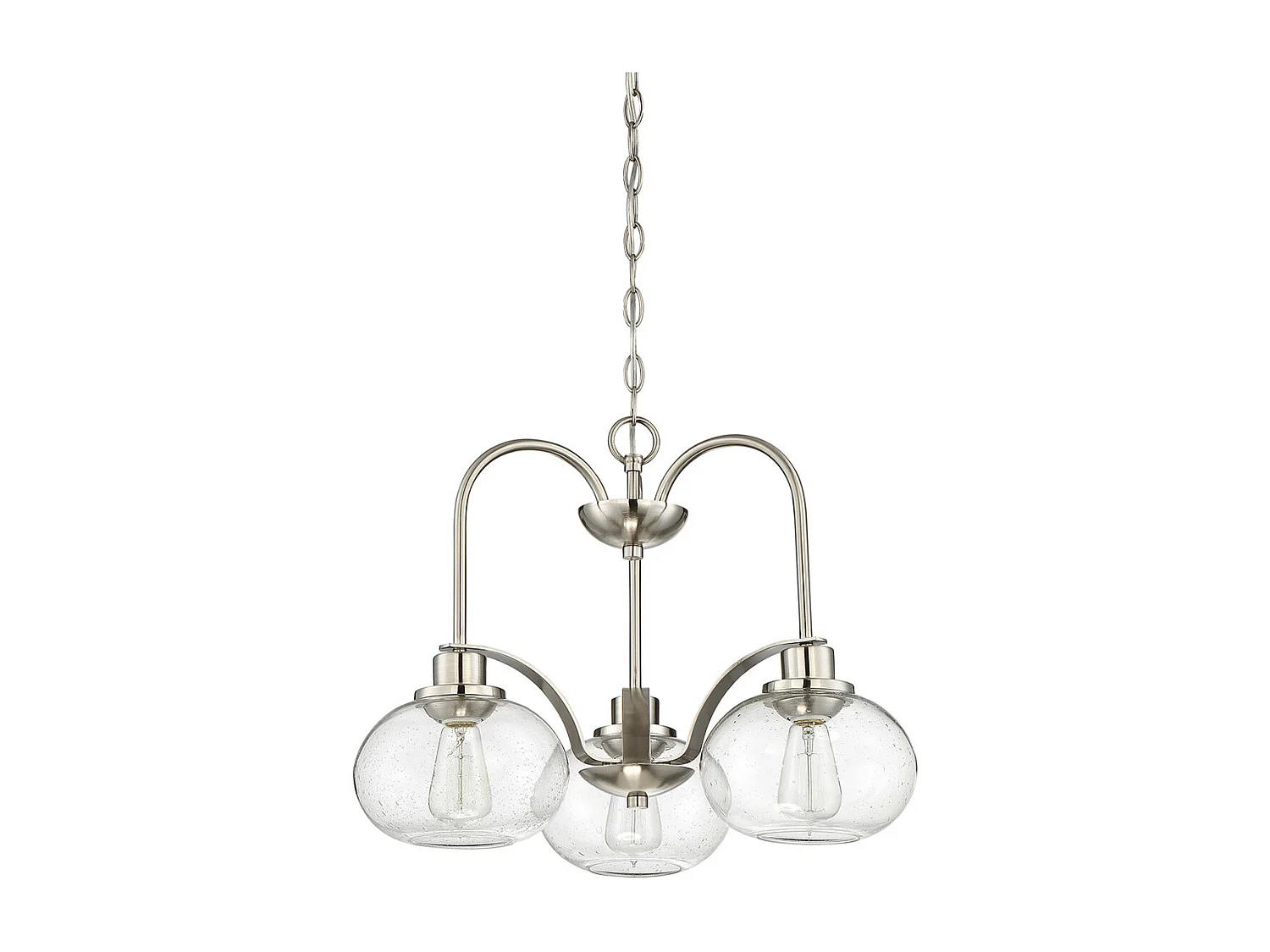 Lampadario a 3 luci Elstead Trilogy, nichel spazzolato, attacco E27