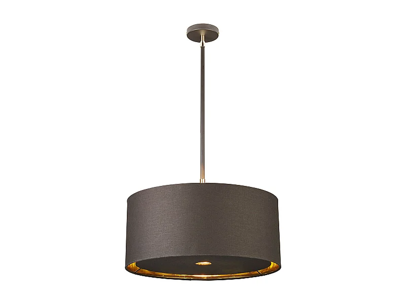 Elstead Balance - Lampada a sospensione rotonda a 1 luce marrone, ottone, E27