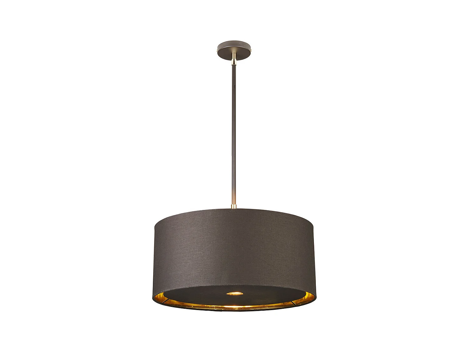 Elstead Balance Plafonnier rond à 1 lumière, brun, laiton, E27