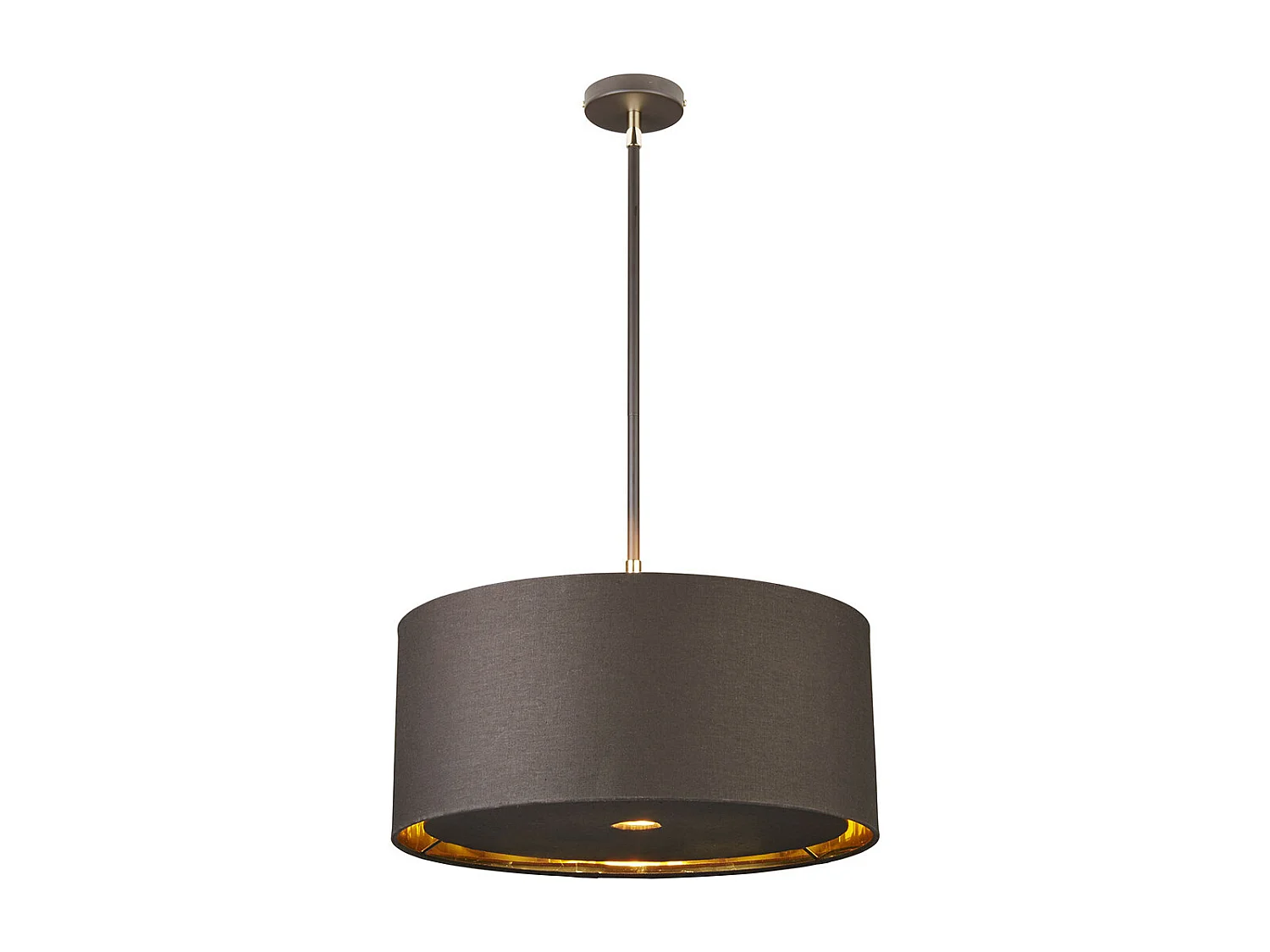 Elstead Balance - Lampada a sospensione rotonda a 1 luce marrone, ottone, E27