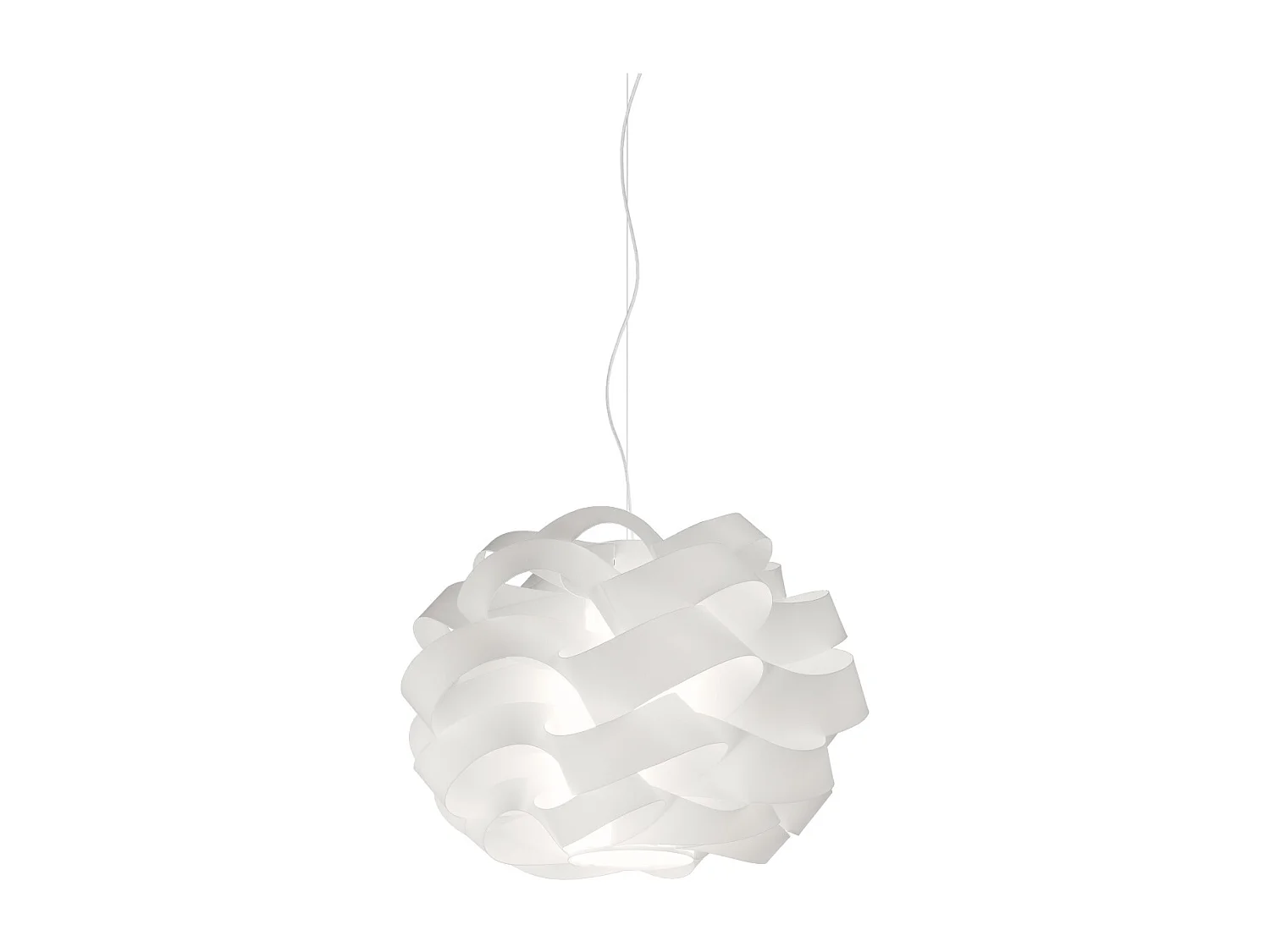 Lampadario Moderno Cloud Polilux ® Bianco E Metallo Cromo 5 Luci E27