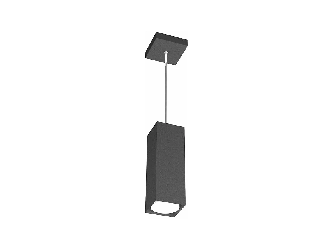 Sospensione Moderna Plate Metallo Grigio Antracite 1 Luce Gx53 25Cm