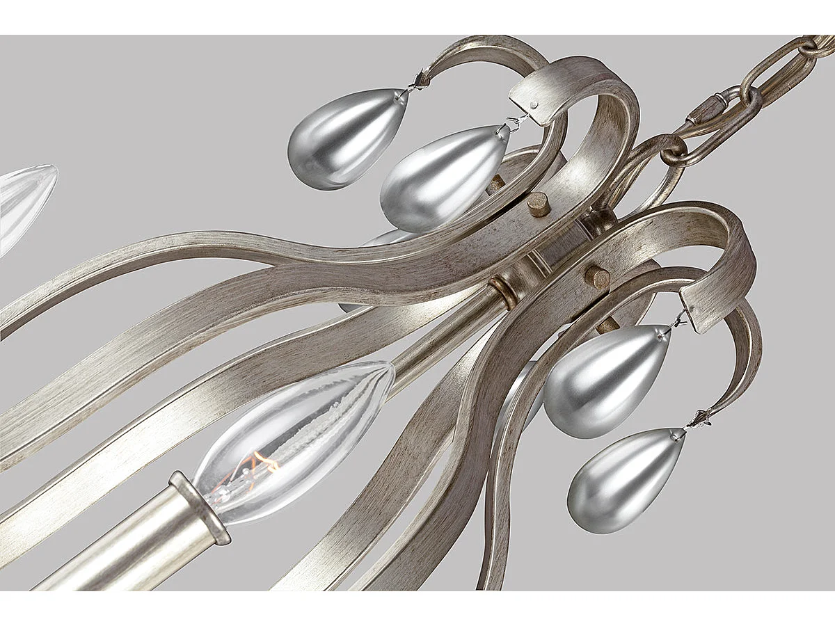 Elstead Dewitt - 9 licht Kronleuchter Silver Finish, E14