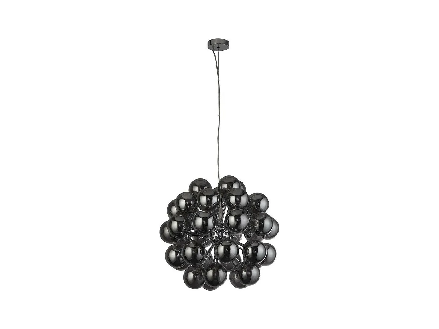 Searchlight Berry Luminaire suspendu à 27 ampoules, chrome, verre fumé
