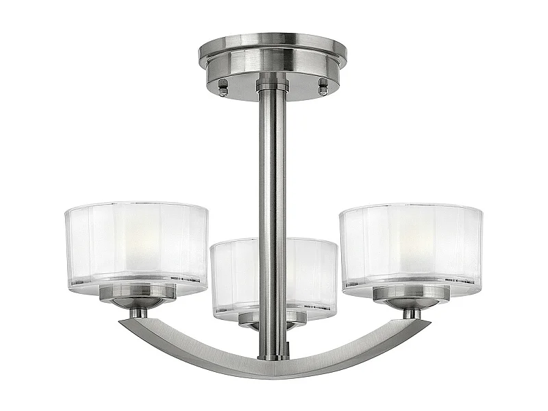 Elstead Meridian - 3 licht Semi Flush Multi Arm Deckenleuchte Nickel gebürstet, G9