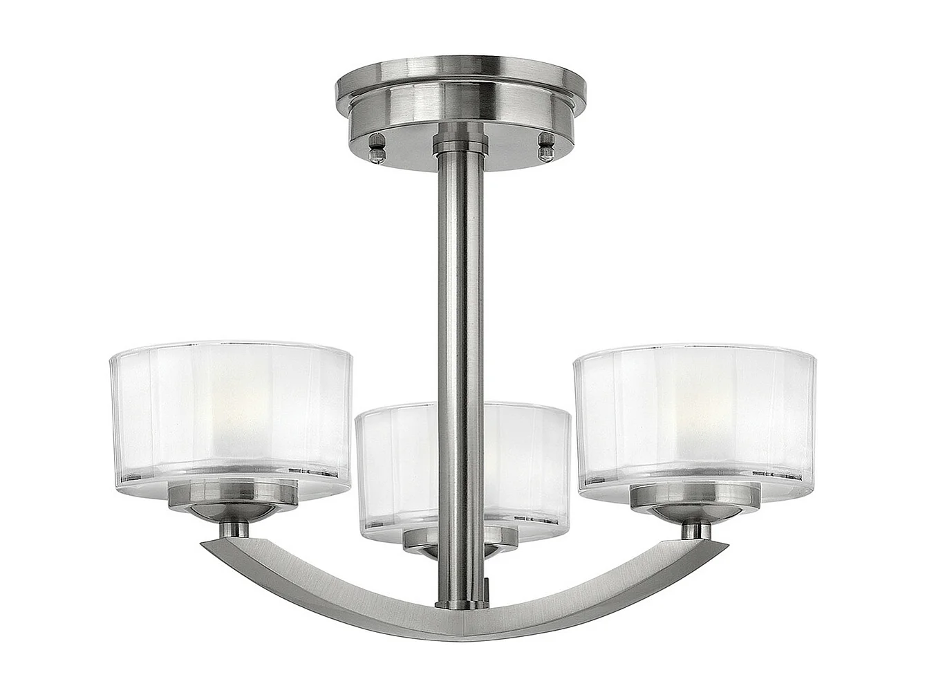 Elstead Meridian - 3 licht Semi Flush Multi Arm Deckenleuchte Nickel gebürstet, G9