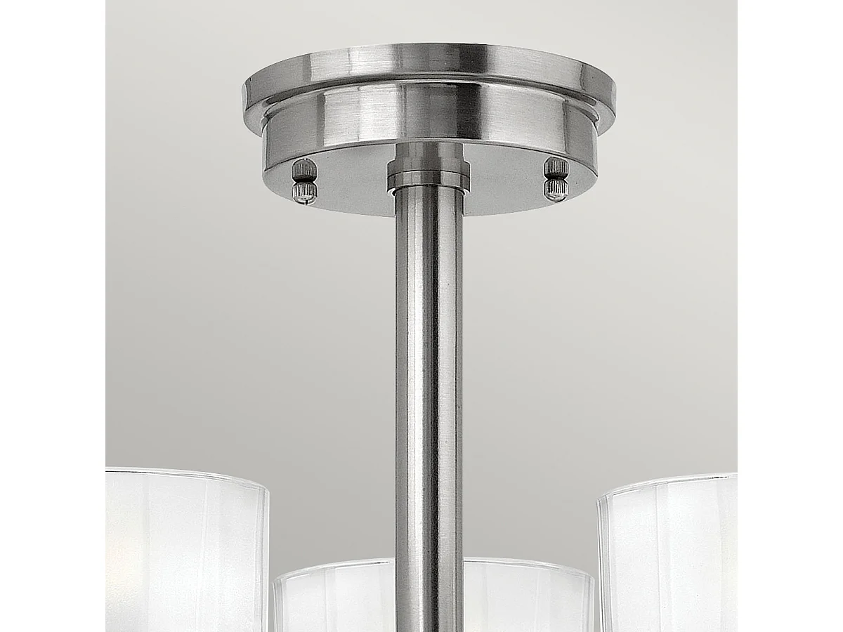 Elstead Meridian - 3 licht Semi Flush Multi Arm Deckenleuchte Nickel gebürstet, G9