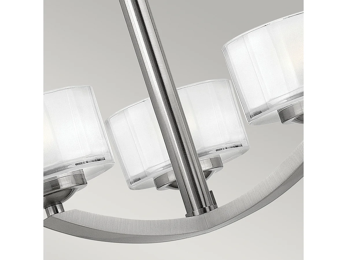 Elstead Meridian - 3 licht Semi Flush Multi Arm Deckenleuchte Nickel gebürstet, G9