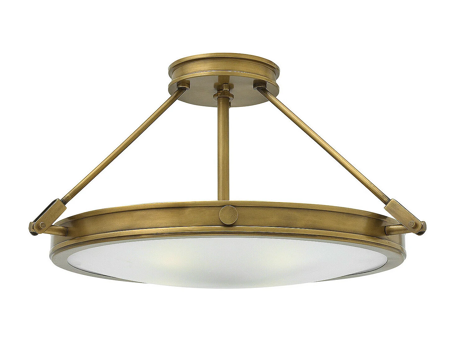 Elstead Collier 4 Lätt Medium Semi Flush Takljus Mässing, E14