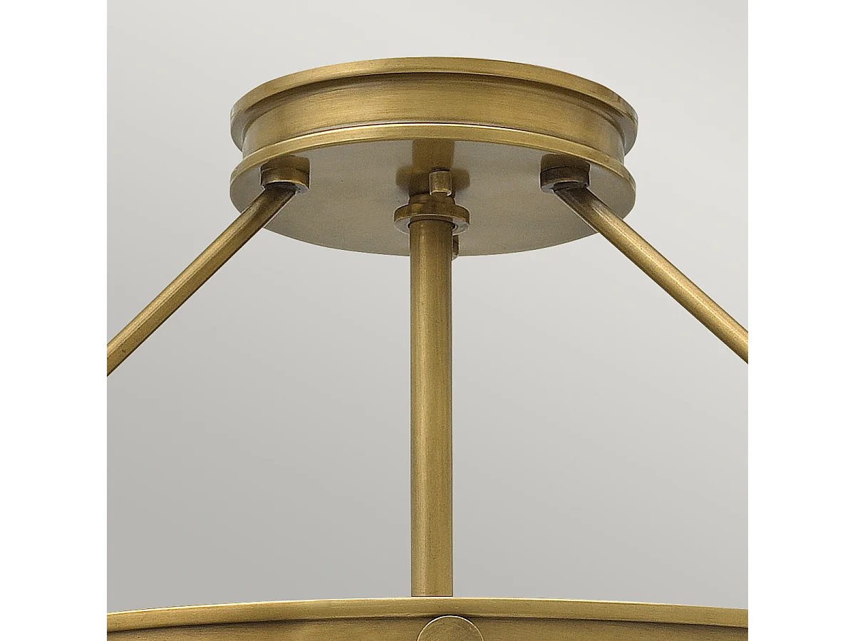 Elstead Collier 4 Lätt Medium Semi Flush Takljus Mässing, E14