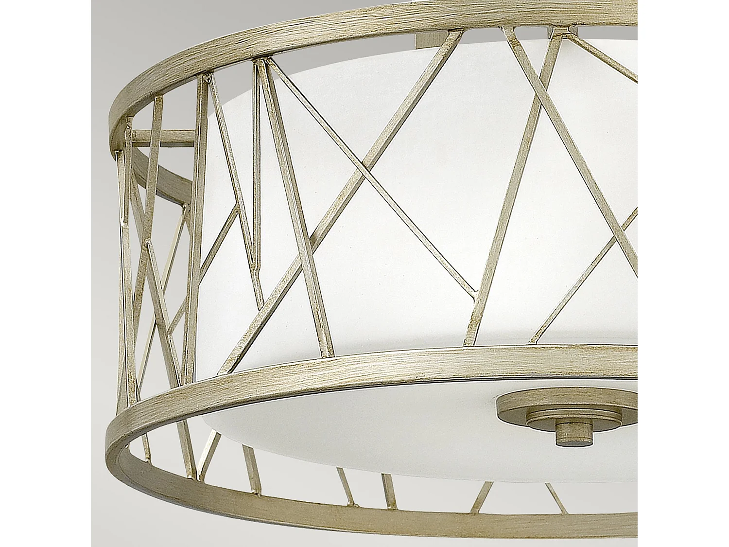 Elstead Nest - 3 licht Semi Flush Deckenleuchte Silver Leaf, E27