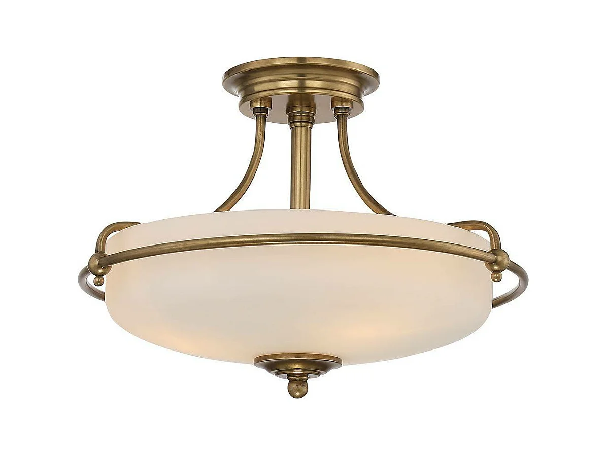 Elstead Griffin Semi-plafonnier à 3 ampoules Laiton vieilli, E27