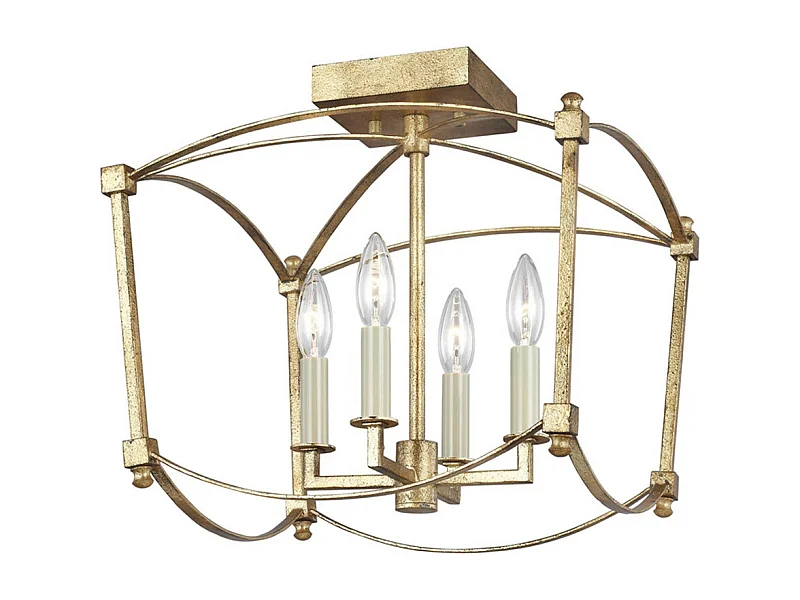 Elstead Feiss Thayer Plafonnier semi-encastré or antique