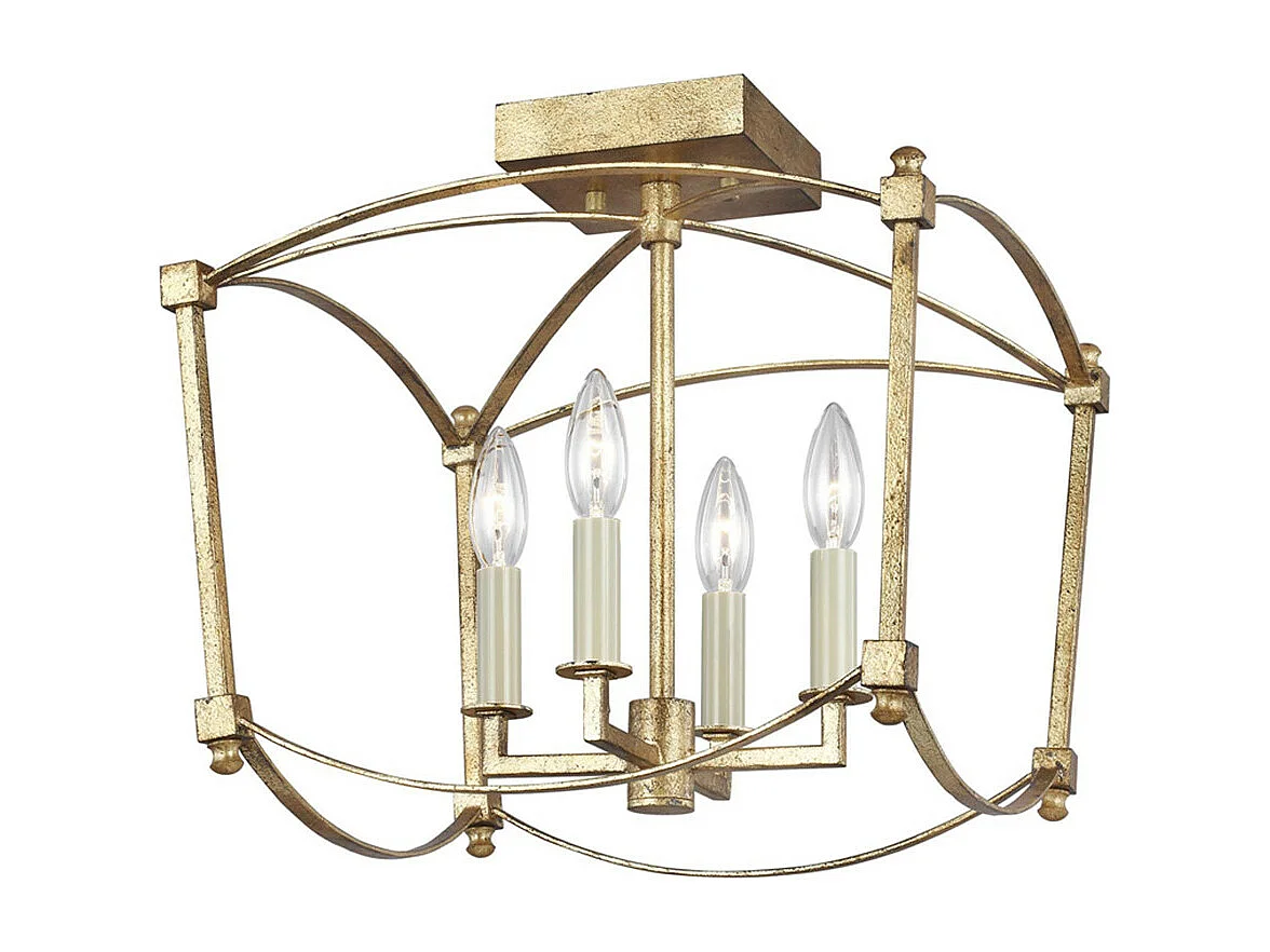 Elstead Feiss Thayer Plafoniera semi-incasso Oro antico