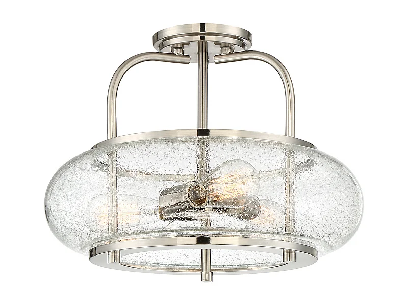 Elstead Trilogy 3 Lätt semi-spolfäste, borstad nickel, E27