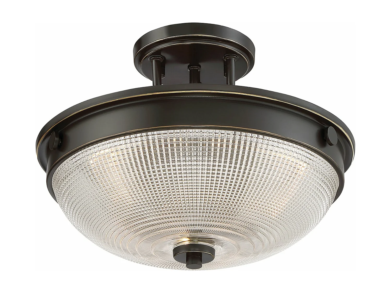 Elstead Mantle 2 Light Semi-Flush - Palladian Bronze, E27