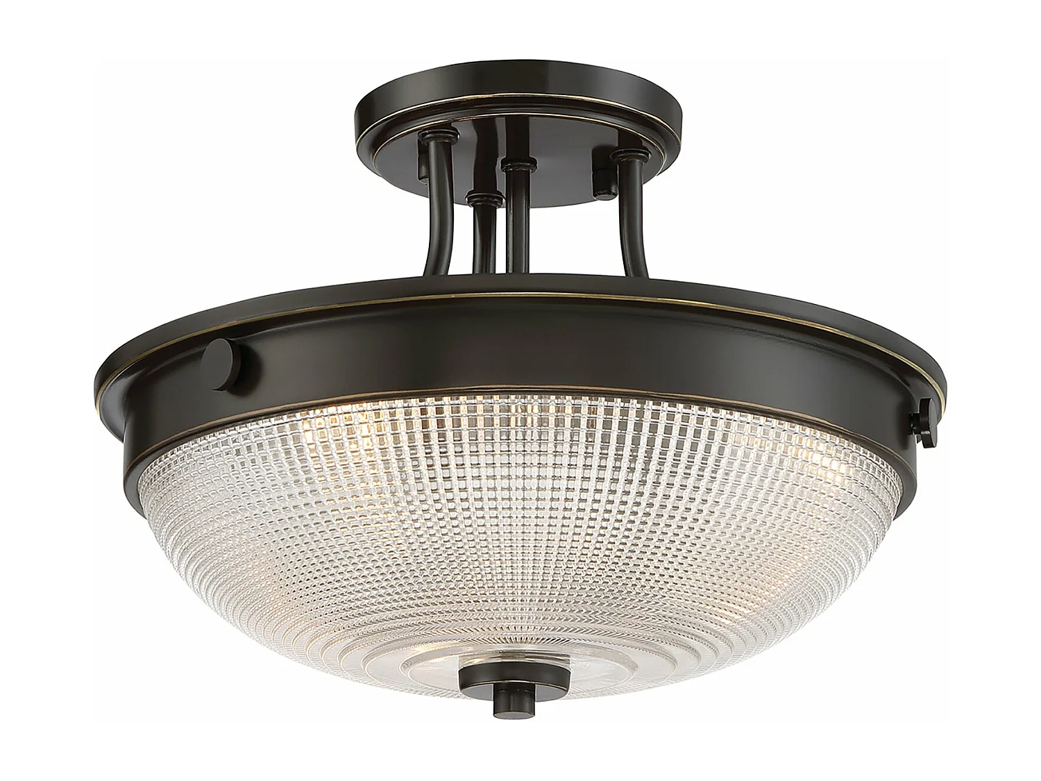 Elstead Mantle 2 Light Semi-Flush - Palladian Bronze, E27