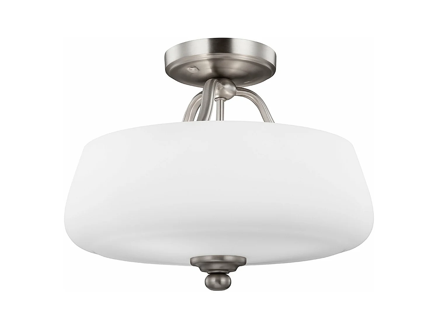 Lampadario Contemporaneo Vintner Acciaio Nichel Satinato Vetro 3 Luci E27
