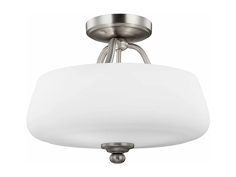 Lampada a Soffitto 4 Luci Rama In Acciaio Nero A Bracci Curvi E Sfere In Vetro Opalino