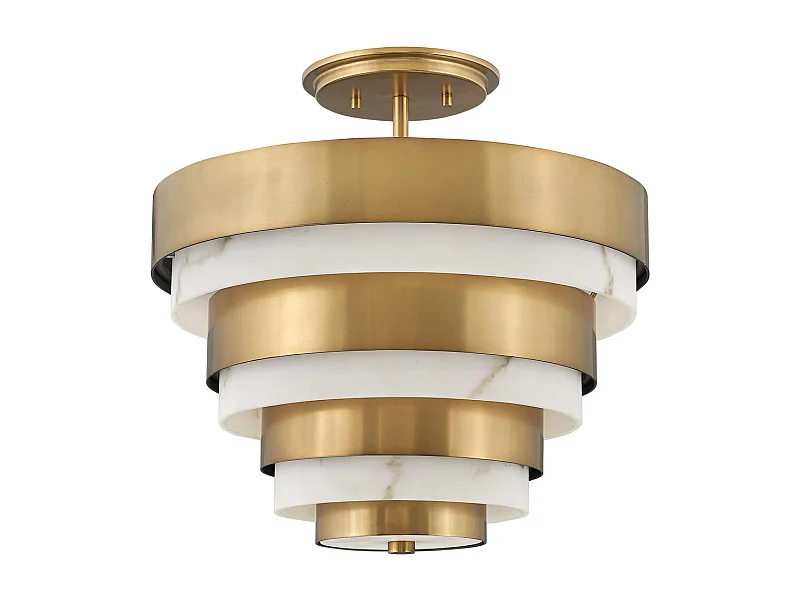 Elstead Hinkley Echelon Plafoniera Cilindrica Heritage Ottone