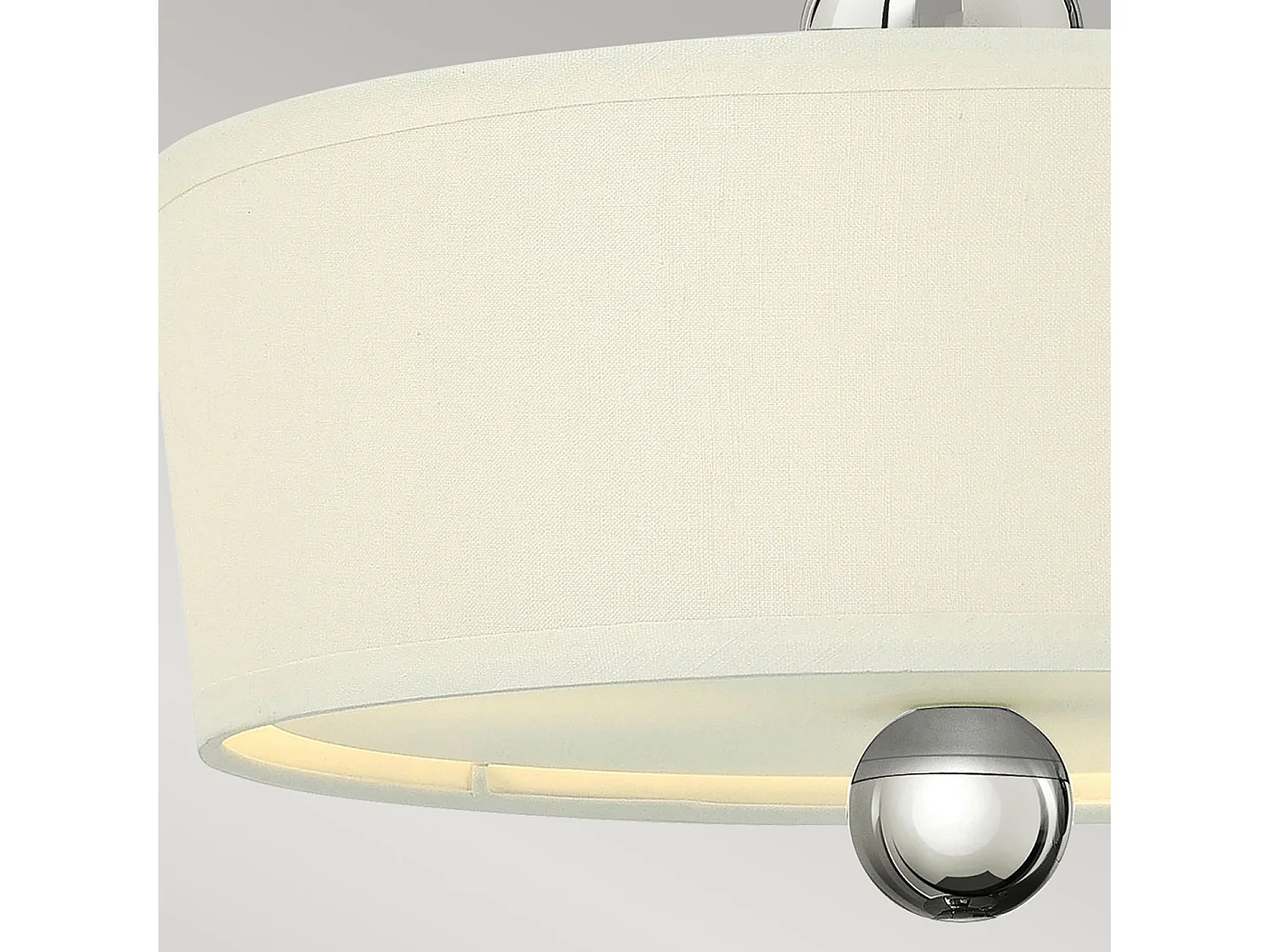 Elstead Zelda - 3 licht Semi Flush Deckenleuchte Nickel poliert, E27