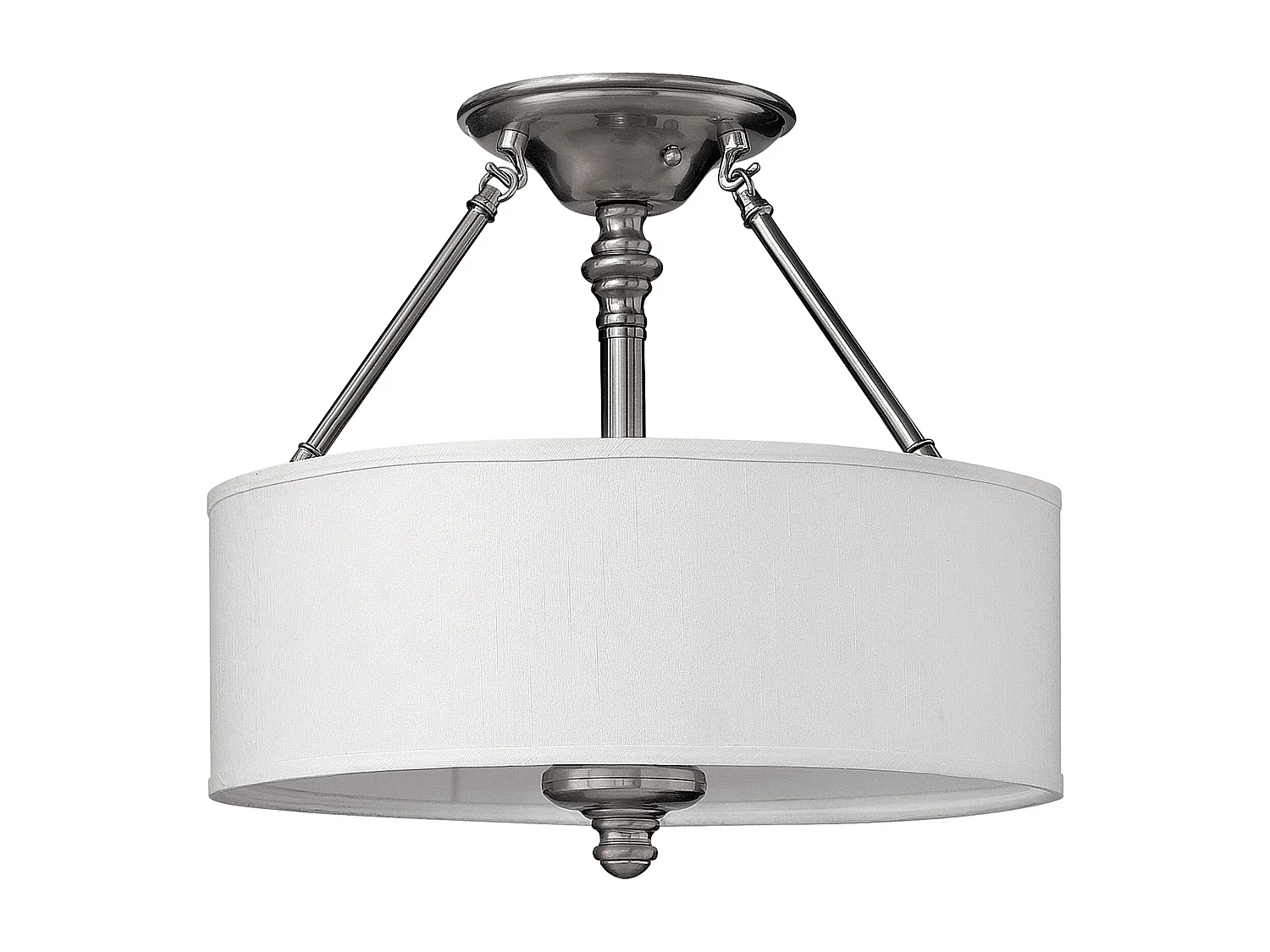 Elstead Sussex - 3 licht Semi Flush Deckenleuchte Nickel gebürstet, E27