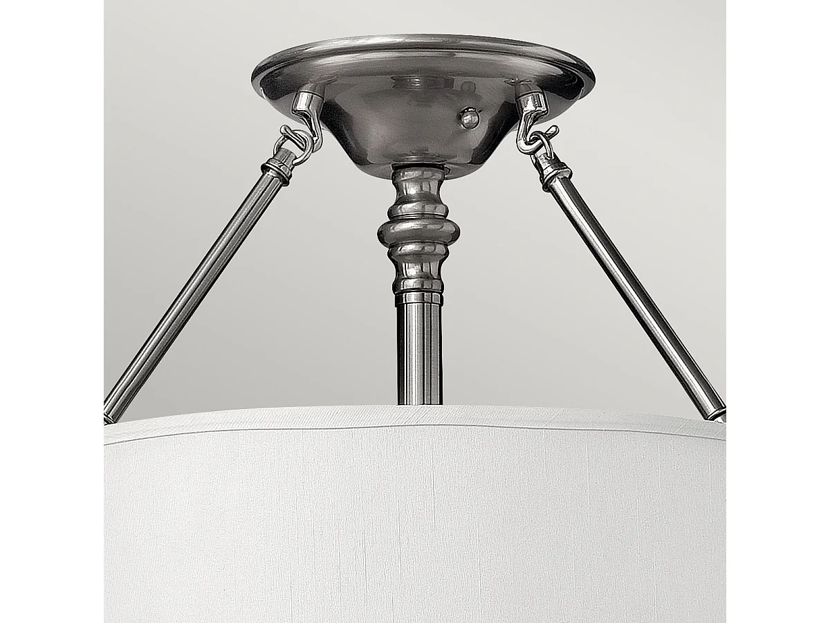 Elstead Sussex - 3 licht Semi Flush Deckenleuchte Nickel gebürstet, E27