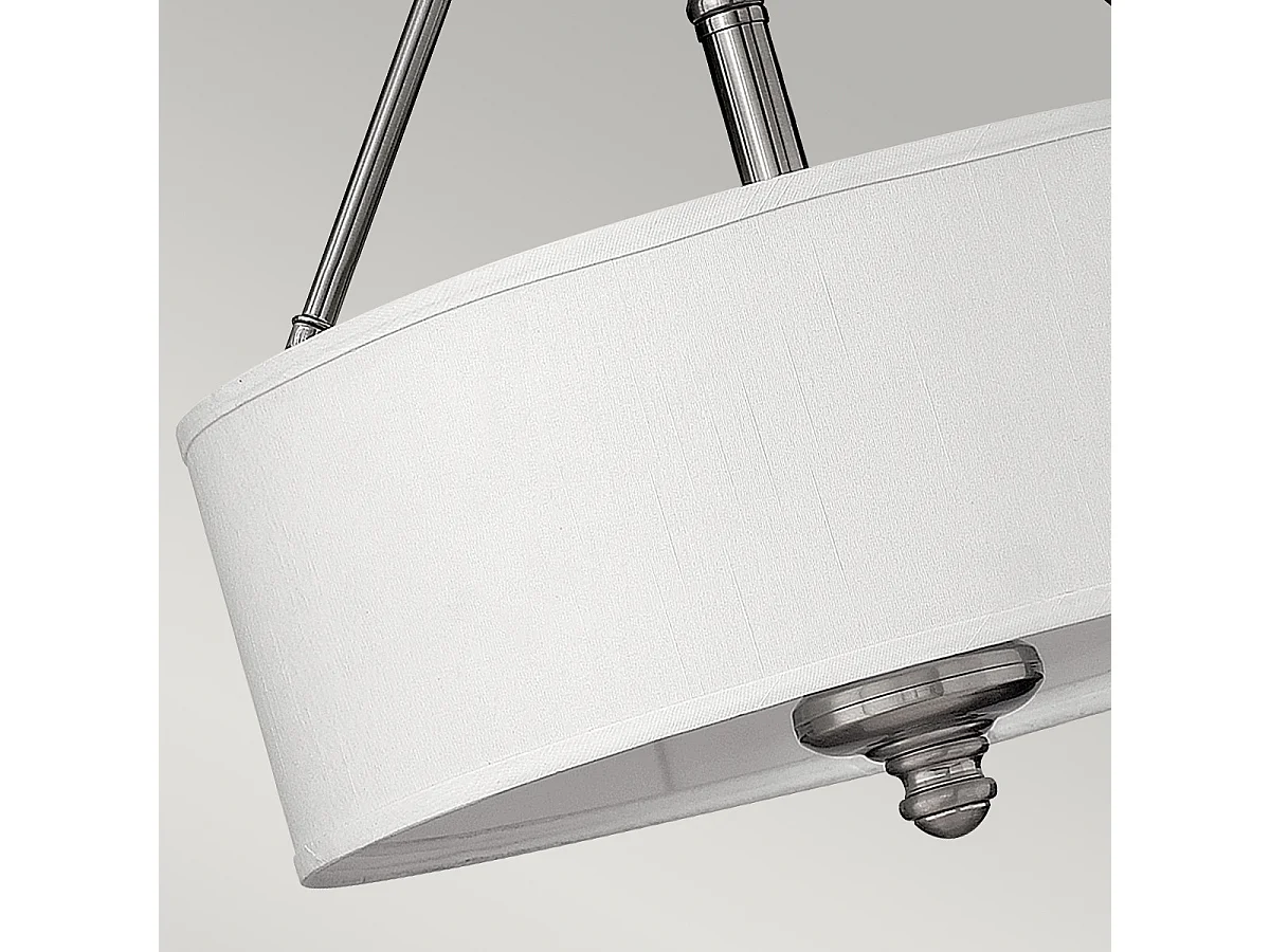 Elstead Sussex - 3 licht Semi Flush Deckenleuchte Nickel gebürstet, E27