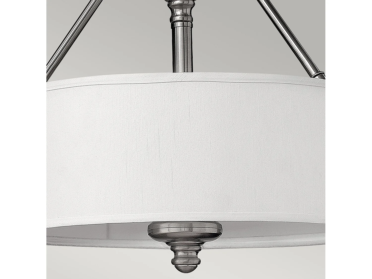 Elstead Sussex - 3 licht Semi Flush Deckenleuchte Nickel gebürstet, E27