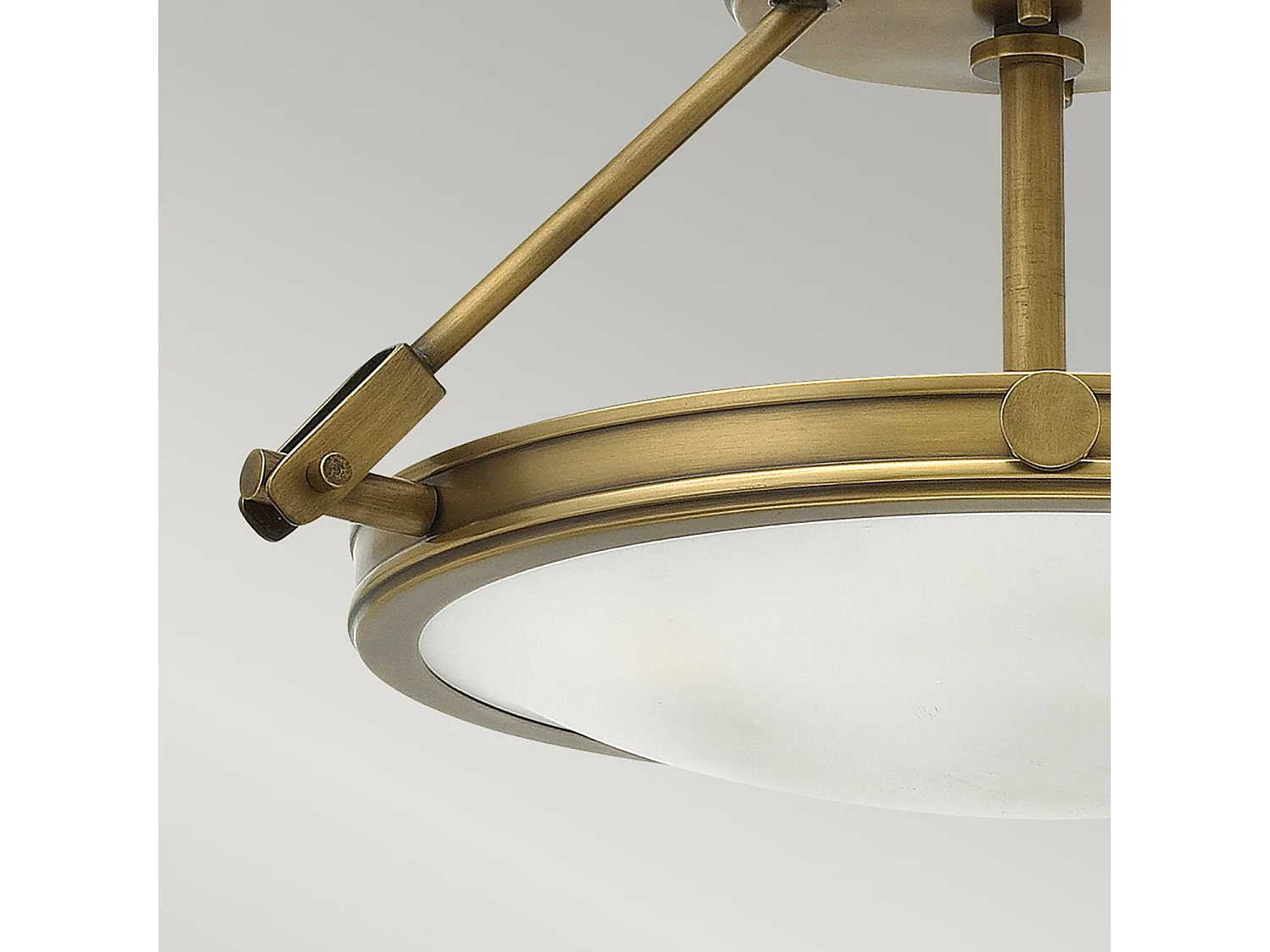 Elstead Collier - Plafoniera a 3 luci piccola semi filo ottone, attacco E14