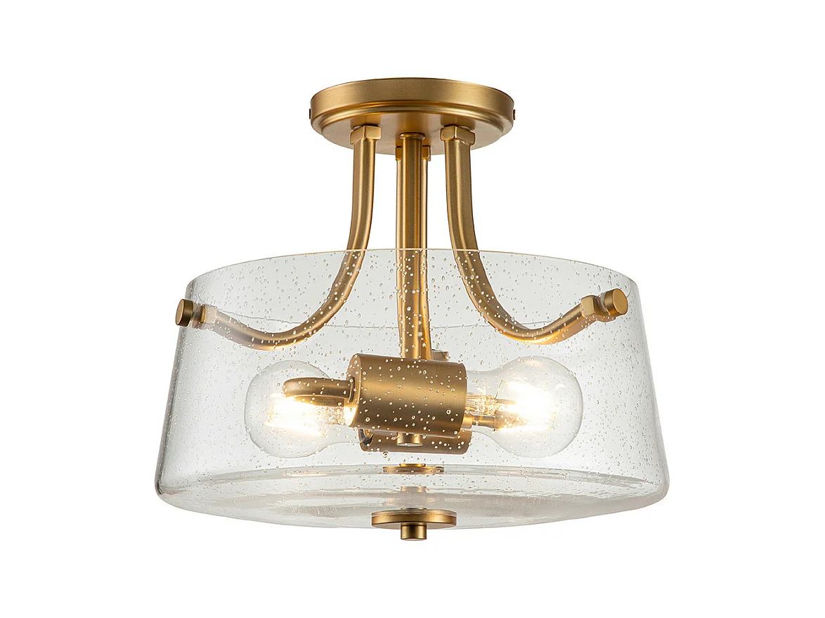 Elstead Quoizel Hollister Plafonnier semi-encastré Bowl laiton brossé