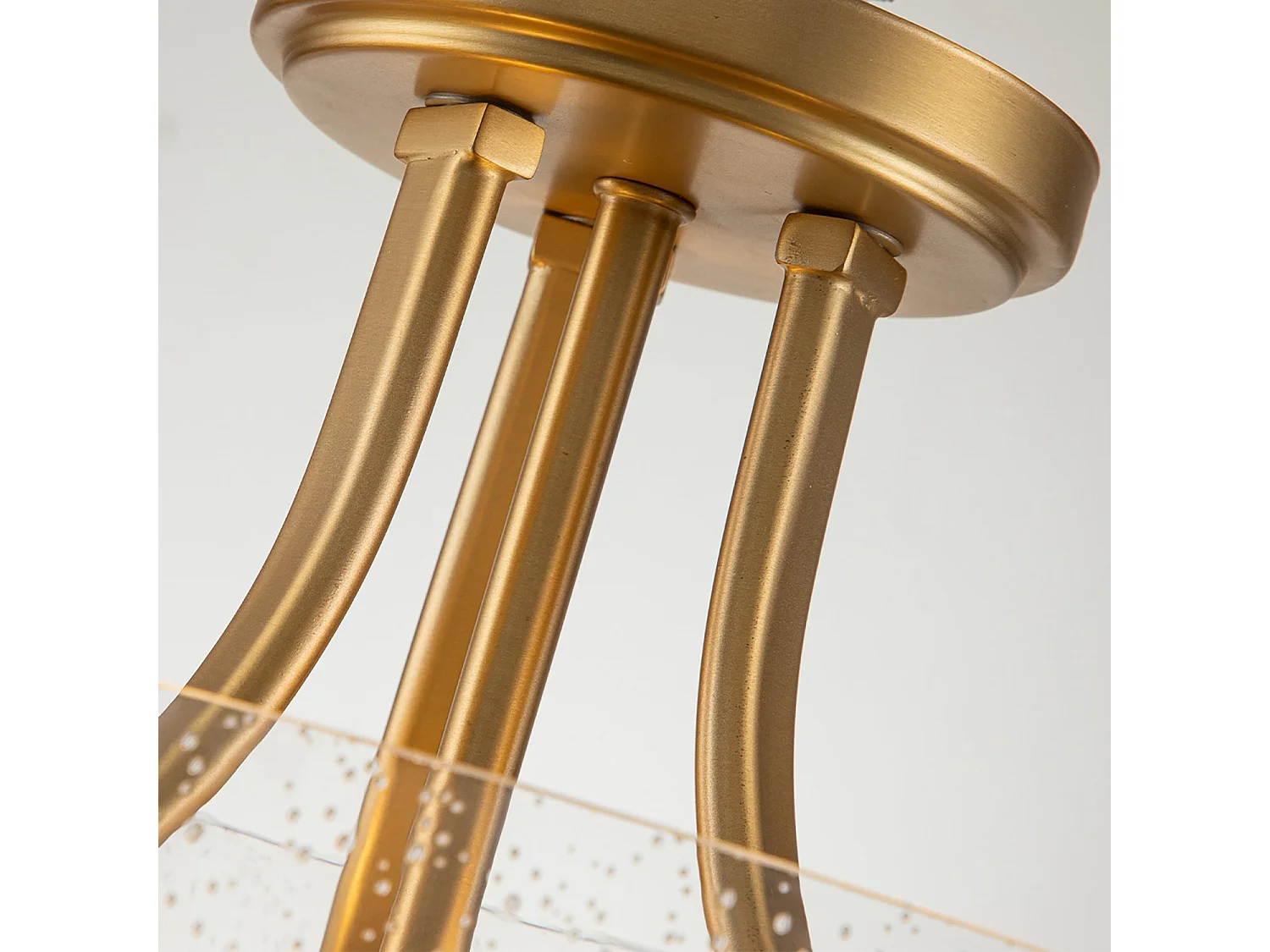 Elstead Quoizel Hollister Lampada da soffitto semi-incasso a ciotola in ottone spazzolato