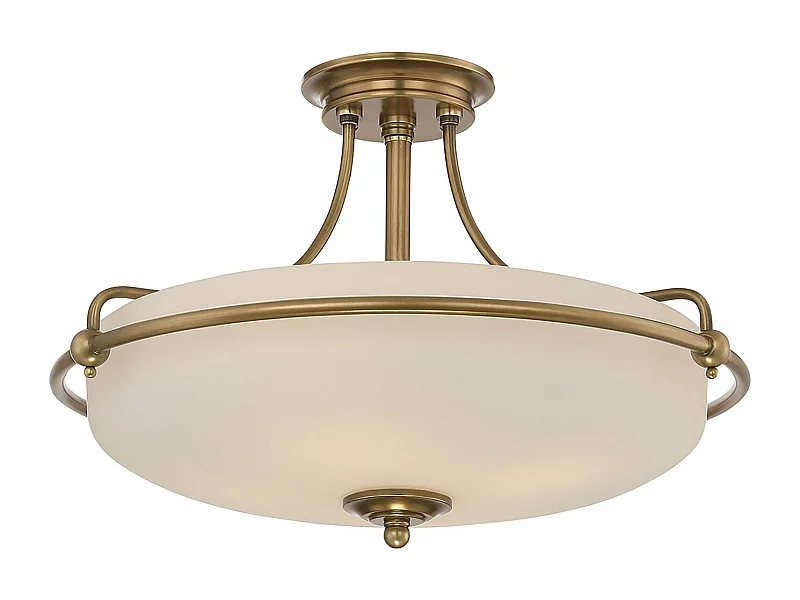 Elstead Griffin 4 Ljus Semi Flush Ceiling Lätt Weathered Brass, E27