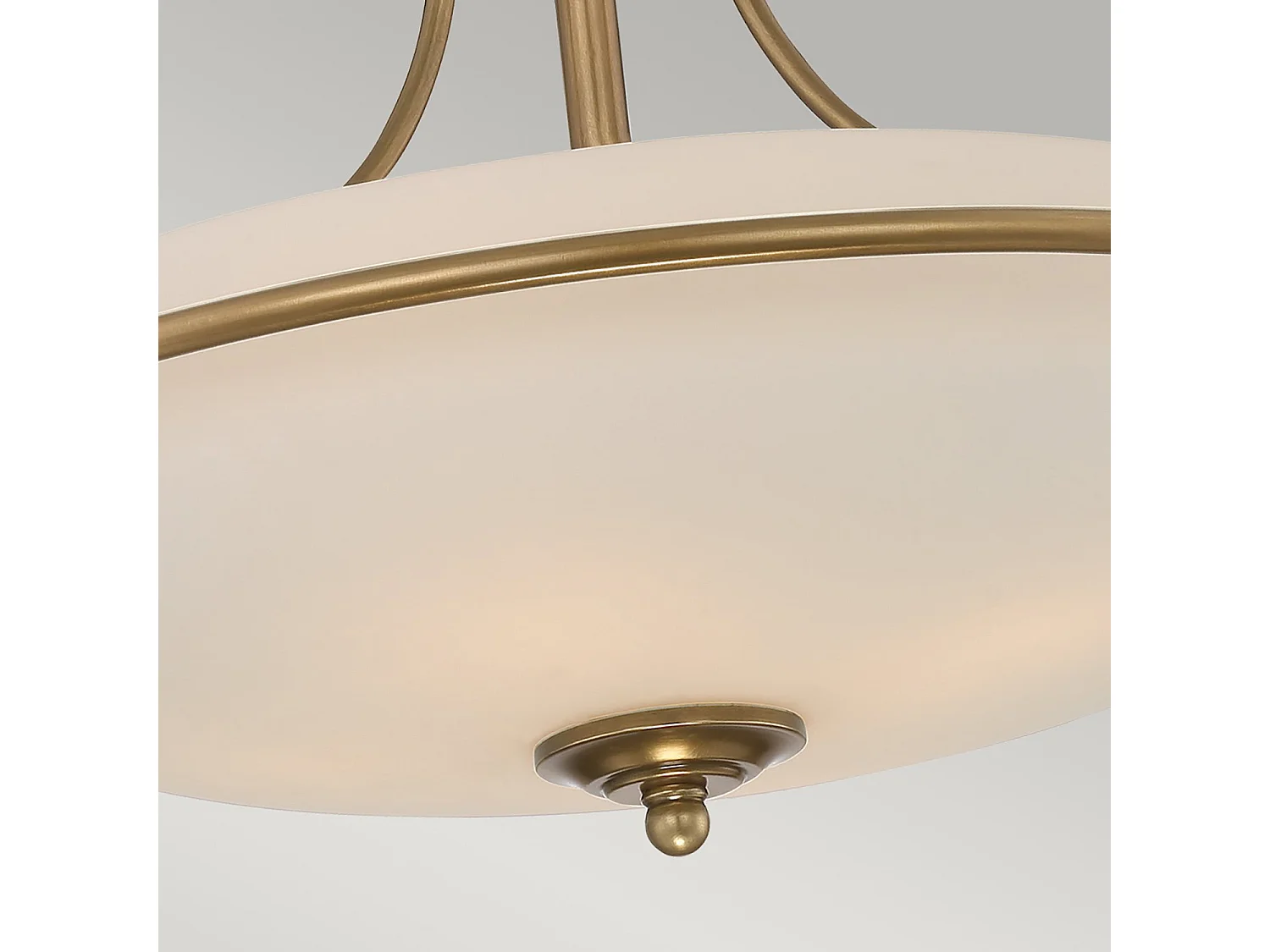 Elstead Griffin - Plafoniera semi-filo a 4 luci in ottone anticato, E27