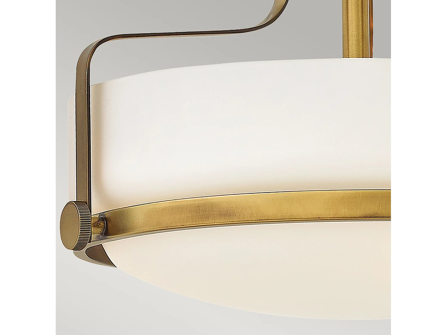 Lampada a Soffitto 4 Luci Kalf Acciaio Nero A Bracci Curvi E Sfere Vetro Opalino E Oro