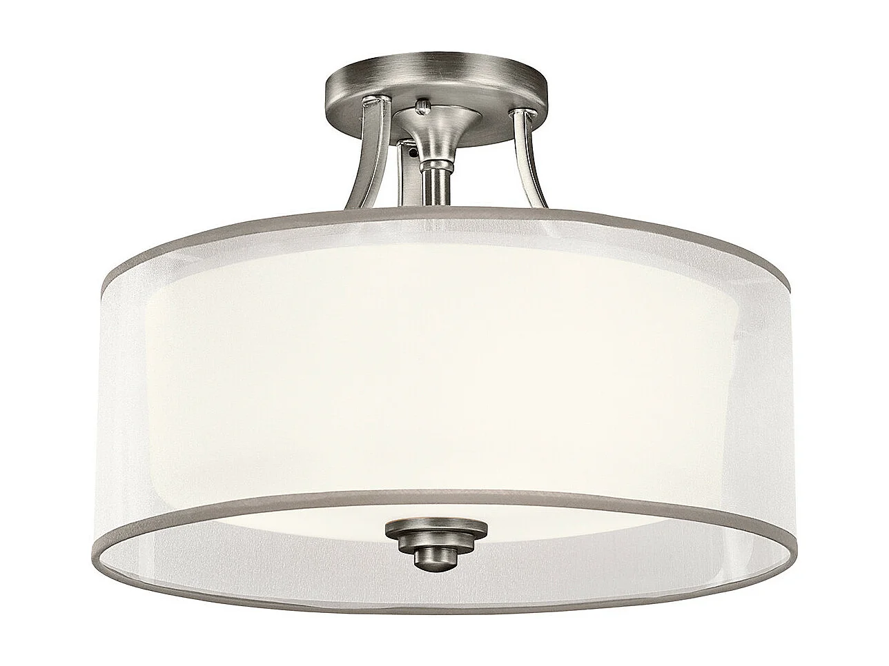 Elstead Lacey 3 licht Semi-Flush Mount, antikes Zinn, E27