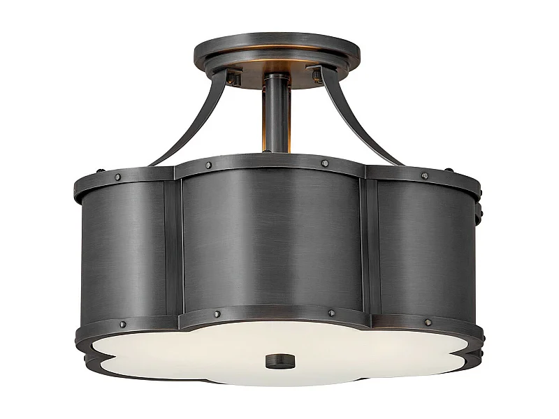 Elstead Hinkley Chance Plafoniera cilindrica in ottone annerito