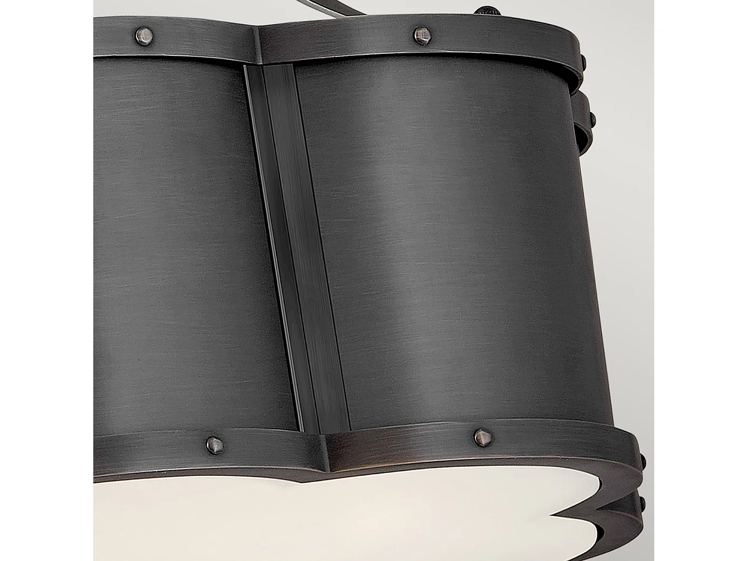 Elstead Hinkley Chance Plafoniera cilindrica in ottone annerito