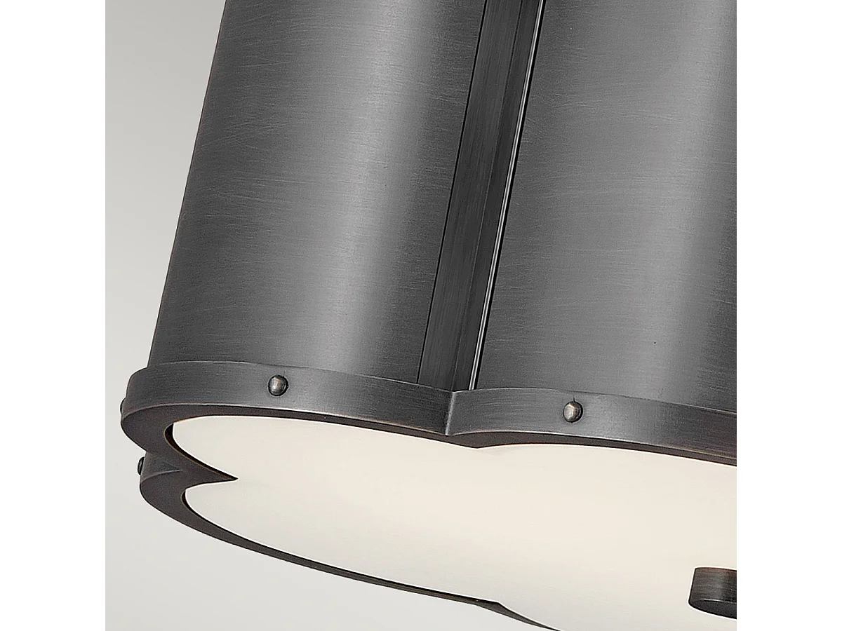 Elstead Hinkley Chance Zylindrische Deckenleuchte aus geschwärztem Messing