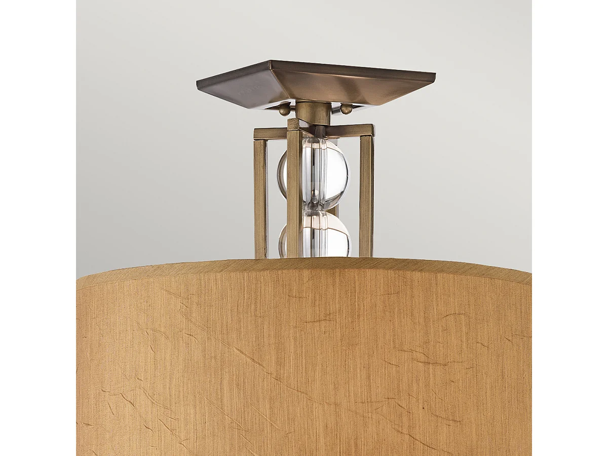 Elstead Celestial - 3 licht Semi Flush Deckenleuchte Bronze, Beige, E27