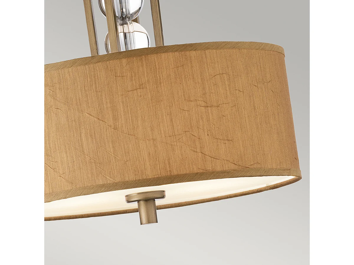 Elstead Celestial - 3 licht Semi Flush Deckenleuchte Bronze, Beige, E27