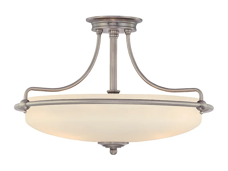 Elstead Griffin Plafonnier semi-affleurant à 4 ampoules, chrome poli, E27