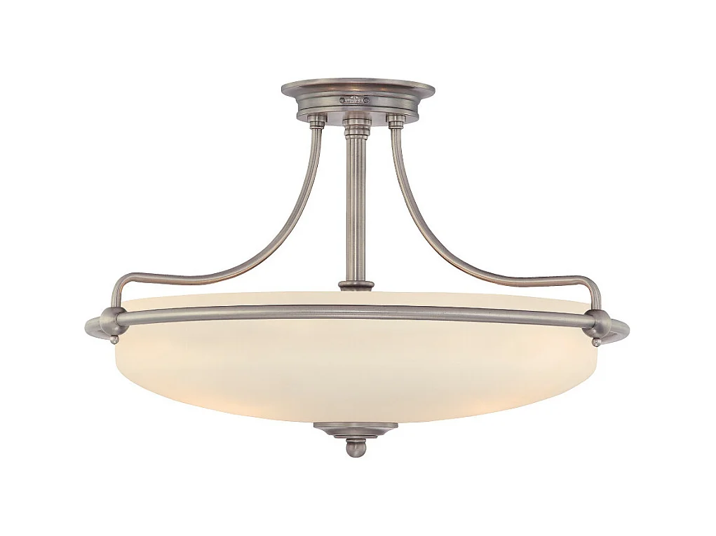 Elstead Griffin Plafonnier semi-affleurant à 4 ampoules, chrome poli, E27