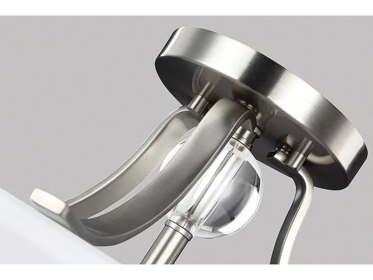 Elstead Evington 2 Ljus Semi Flush Ceiling Light Satin Nickel, E27