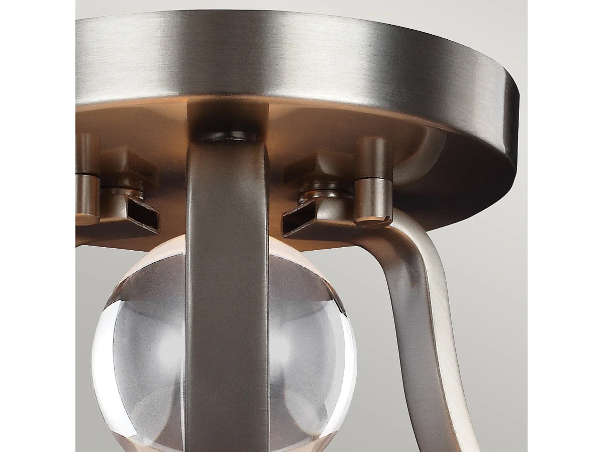 Elstead Evington 2 Ljus Semi Flush Ceiling Light Satin Nickel, E27