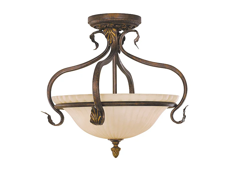 Elstead Sonoma Valley - 3 licht Semi Flush Deckenleuchte im Alter von Schildpatt, E27